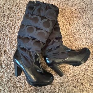 Coach black knee high  boots.